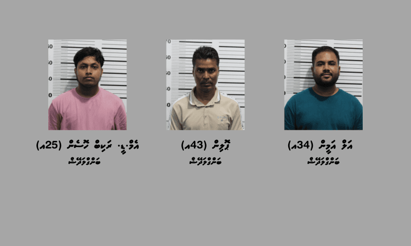 ގިނަ އަދަދެއްގެ ބަނގުރަލާ އެކު ހައްޔަރުކުރި 3 މީހުން ބަންދަށް 15 ދުވަސް ޖަހައިފި