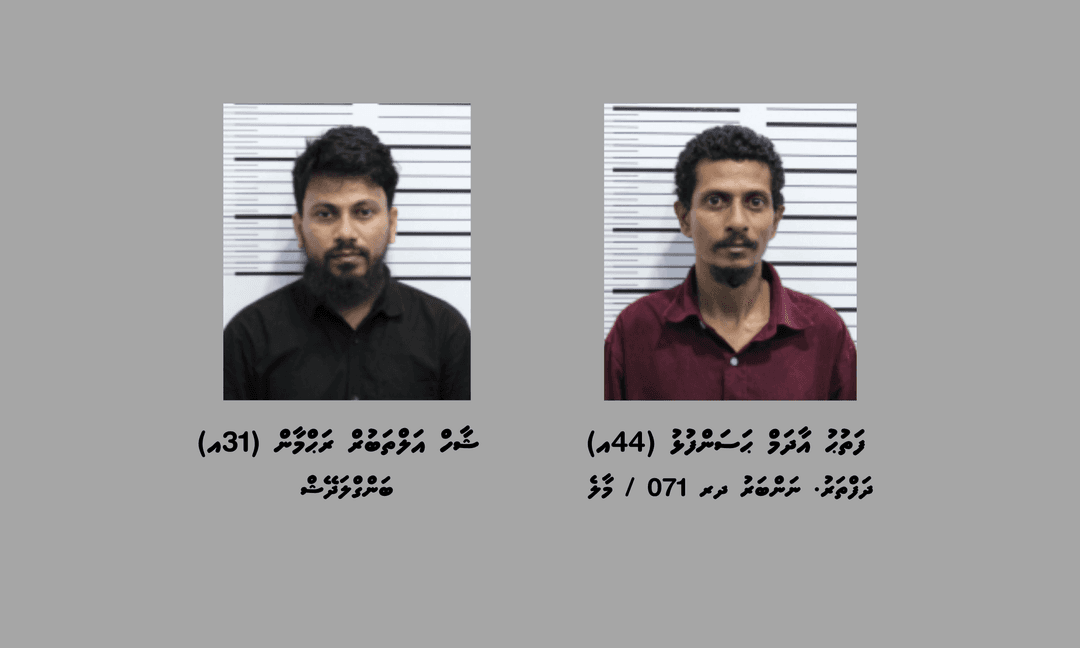 ތިން ކިލޯއަށް ވުރެ ގިނަ މަސްތުވާތަކެއްޗާއެކު 2 މީހަކު ހައްޔަރުކޮށްފި